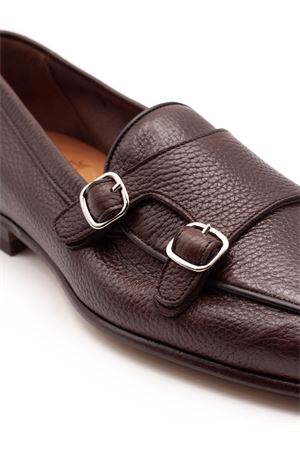Brown leather double-buckle loafer BERWICK 1707 | 5698TESTA